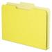 Double Stuff File Folders 1/3-Cut Tabs: Assorted Letter Size 1.5 Expansion Yellow 50/Pack | Bundle of 2 Packs