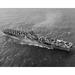 High angle view of a military ship in the sea USS Valley Forge (CV-45) Poster Print (24 x 36)