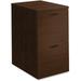 HON 10501 Series Mocha Laminate Furniture Components Pedestal - 2-Drawer 15.8 x 22.8 x 28 - 2 x File Drawer(s) - Single Pedestal - Square Edge - Finish: Mocha Laminate Thermofused Laminate (TFL)