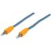 Manhattan 3.5mm Stereo Male to Male Braided Audio Cable 1 m (3 ft) Blue/Orange