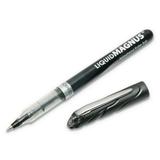 AbilityOne 7520014612660 SKILCRAFT Liquid Magnus Roller Ball Pen Stick Micro 0.5 mm Black Ink Clear/Black Barrel Dozen