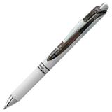 Energel Rtx Gel Pen Retractable Medium 0.7 mm Black Ink White/Black Barrel | Bundle of 2 Each