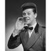 Close-up of a bellhop talking with his hand near his mouth Poster Print (24 x 36)