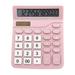 Hesxuno School Supplies Smart Electronics Calculator Dual-Power Handheld Desk Calculator With 12 Digit Large LCD Display For Students & Kids