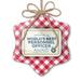 Christmas Ornament Worlds Best Personnel Officer Certificate Award Red plaid Neonblond