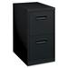 2 Drawers Vertical Steel Lockable Filing Cabinet Black