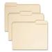 Smead 100% Recycled Manila Top Tab File Folders 1/3-Cut Tabs: Assorted Letter Size 0.75 Expansion Manila 100/Box