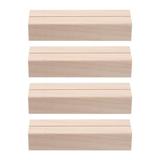 4PCS Postcard Wood Base Creative Adornment Desk Calendar Display Stand Base