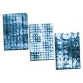 Gango Home Decor Contemporary Kanari III Indigo Kanari IV Indigo & Kanari V Indigo by Melissa Averinos (Ready to Hang); Three 12x18in Hand-Stretched Canvases