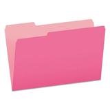 Colored File Folders 1/3-Cut Tabs: Assorted Legal Size Pink/Light Pink 100/Box | Bundle of 10 Boxes