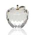 Gold Crystal Faceted Apple Paperweight with Gold Leaf