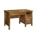 Wooden Lift Top Office Desk with File Cabinet Rustic Brown- Saltoro Sherpi