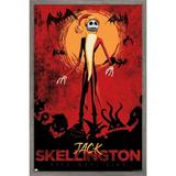 Disney Tim Burton s The Nightmare Before Christmas - Red Jack Wall Poster 14.725 x 22.375 Framed