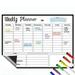 Wytyjxccyy Magnetic Dry Erase Calendar Board for Refrigerator Monthly Weekly Calendar Whiteboard Organizer Planner 8 Colorful Dry Erase Pen