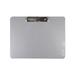 Plastic Brushed Aluminum Clipboard Landscape 1/2 Capacity 11 x 8 1/2