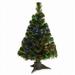 National Tree 266746 24 in. Evergreen Ice Fiber Optic Artificial Tree