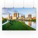 Columbus Ohio - Columbus Skyline at Dusk - Photograph A-92080 (36x54 Giclee Gallery Print Wall Decor Travel Poster)