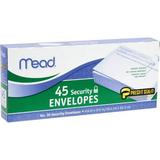 Mead Press-it Seal-it No. 10 Security Envelopes #10 (4.13 x 9.50 ) Peel & Seal 45 Envelopes/ Box