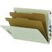 Smead Letter Recycled Classification Folder - 8 1/2 x 11 - 2 Expansion - 6 x 2K Fastener(s) - 2 Divider(s) - Pressboard - Gray Green - 100% Recycled - 10 / Box | Bundle of 5 Boxes