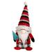 Christmas Gnome Doll Black Red White Striped Hat Plaid Outfit Plush Dwarf Doll Decoration Plush Faceless Doll Christmas Party Scene Ornament