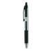 Universal Comfort Grip Clear Retractable Gel Ink Roller Ball Pen Black Ink .7mm 36/Pack 39910