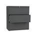 HON 883LS 800 Series Three-Drawer Lateral File Charcoal