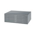 Safco 5 Drawer Metal Flat Files Cabinet for 24 x 36 Documents in Gray