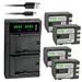 Kastar 4x Battery and LTD2 USB Charger Compatible with Canon NB-2L NB-2LH NB-2L5 NB-2L12 NB-2L13 NB-2L14 NB-2L18 NB-2L24 BP-2L5 BP-2L12 BP-2L13 BP-2L14 BP-2L18 BP-2L24 Battery CB-2LW CB-2LWE Charger
