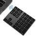 Wireless Numeric Keyboard Aluminium 34 Key BT Portable Keyboard Built-in Rechargeable Battery Keypad Ergonomic Design for Windows/iOS/Android