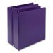 Samsill Fashion View Binder Round Ring 11 x 8-1/2 2 Capacity Purple 2/Pack U86608