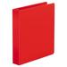 Universal 33403 Suede Finish Vinyl Round Ring Binder- 1-1/2 Capacity- Red