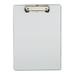 Universal UNV40303 0.5 in. Clip Capacity 8.5 in. x 11 in. Portrait Orientation Plastic Brushed Aluminum Clipboard - Silver