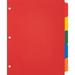 Business Source BSN01809 Plain Tab Color Polyethylene Index Dividers 5 / Set