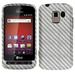 Skinomi Carbon Fiber Silver Skin Cover+Screen Protector for LG Optimus Slider