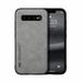 Dteck Luxury Leather Case for For Samsung Galaxy S9+ Ultra Slim Thin Imported Leather Magnetic Shockproof Rugged Case Lightgray For Samsung Galaxy S9+