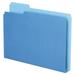 Double Stuff File Folders 1/3-Cut Tabs: Assorted Letter Size 1.5 Expansion Blue 50/Pack | Bundle of 2 Packs