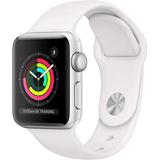 Pre-Owned Apple Watch Series 3 42MM Silver - Aluminum Case - GPS + Cellular - White Sport Band (Refurbished Grade B)