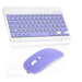 Rechargeable Bluetooth Keyboard and Mouse Combo Ultra Slim Full-Size Keyboard and Ergonomic Mouse for Dell Vostro 5410 Laptop and All Bluetooth Enabled Mac/Tablet/iPad/PC/Laptop - Violet Purple