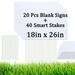 Blank Yard Signs 18 x26 - Lawn Sign with Stakes - Water Resistant DIY Poster Board Signs for Rent Garage Sales Open Houses and Custom Birthday