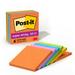 Post-it Super Sticky Lined Notes Energy Boost Collection 4 in. x 4 in. 90 Sheets 6 Pads