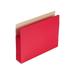 Smead 73241 5 1/4 Inch Expansion Colored File Pocket Straight Tab Letter Red 10/Box