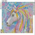 DIY 5d Diamond Painting Kits for Adults Full Drill Unicorn Embroidery DIY 5d Round Diamond Rhinestone Stickers Wall Decor Art ( Colorful Unicorn 16 x 12inches )