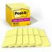 Post-itÂ® Super Sticky Notes 4 in. x 4 in. Canary Lined 12 Pads in a Cabinet Pack