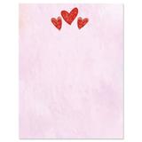 Sketched Hearts Letter Papers - Set of 25 Valentine stationery papers are 8 1/2 x 11 compatible computer paper great for Weddings Announcements Anniversary Invitations Valentine s Day Party