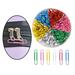 600 Pcs Coloured Paper Clips Metal Paperclips Paper Clips Clamps with Stationery Document Paper Clips(50mm Assorted Color)