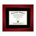 Single Diploma Frame with Double Matting for 17 x 14 Tall Diploma with Cherry 2 Frame