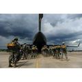 Iconic Arts Laminated 36x24 Poster: U.S. Army Paratroopers assigned to The 1st Brigade Combat Team 82nd Airborne Division Board an Air Force C-17