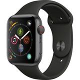 Restored Apple Watch Series 4 GPS + LTE w/ 44MM Space Gray Aluminum Case & Black Sport Band (Refurbished)