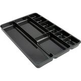 Lorell 9-compartment Drawer Tray Organizer - 9 Compartment(s) - 1.3 Height x 14 Width x 9.4 Depth - Black - 1 Each | Bundle of 10 Each