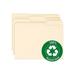 Smead 10339 100% Recycled File Folders 1/3 Cut One-Ply Top Tab Letter Manila 100/Box